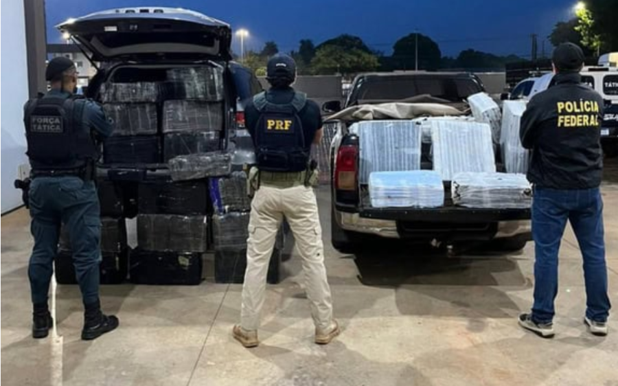 Forças policiais apreendem 1,5 tonelada de maconha e recuperam veículos
