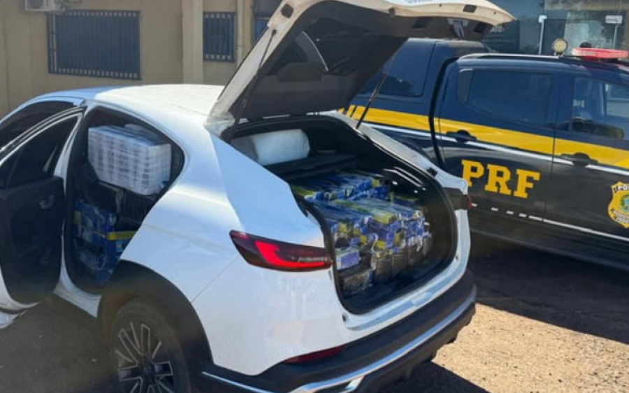PRF apreende quase 1 tonelada de maconha após perseguição na BR-267 em MS
