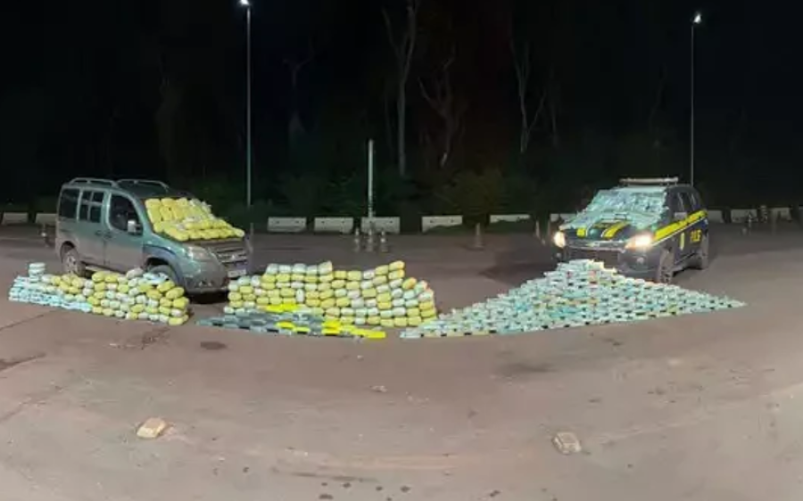 PRF apreende 484 quilos de drogas após perseguição na BR-262
