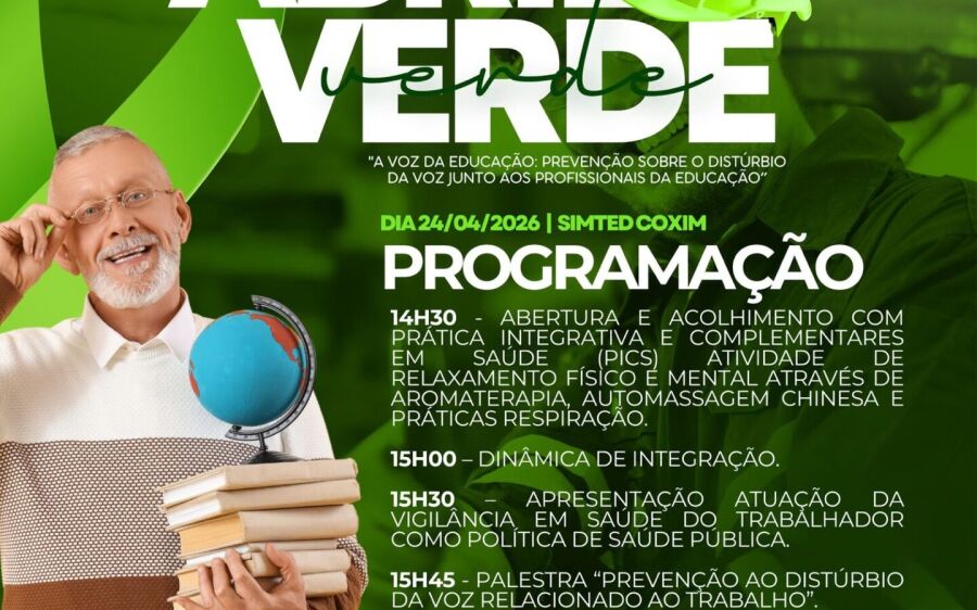 Abril Verde: Coxim realiza evento voltado à saúde vocal de profissionais da educação
