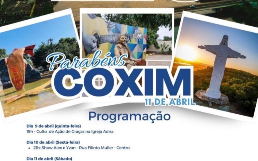 Coxim comemora 128 anos com desfile, obras, shows e momento de fé e orgulho da população