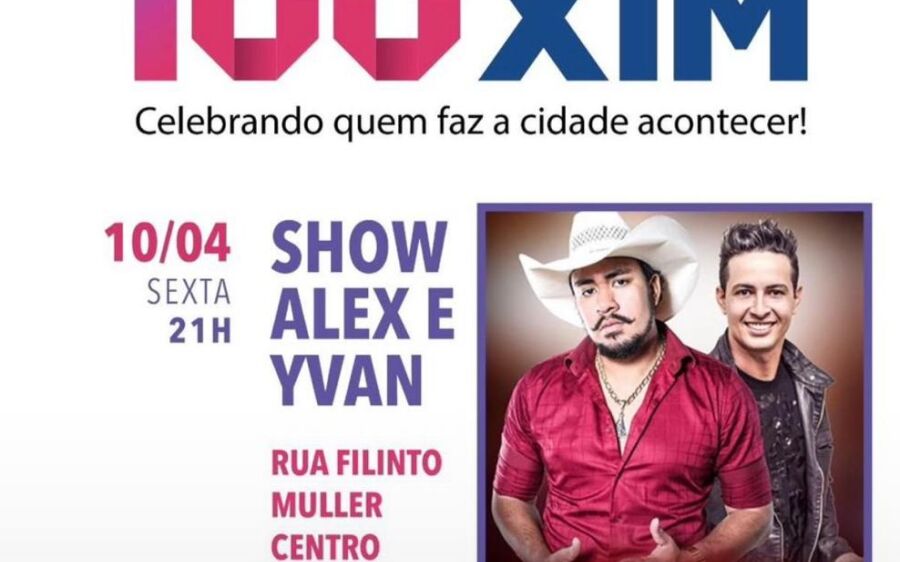   Coxim celebra 128 anos com show de Alex e Yvan hoje (10)
