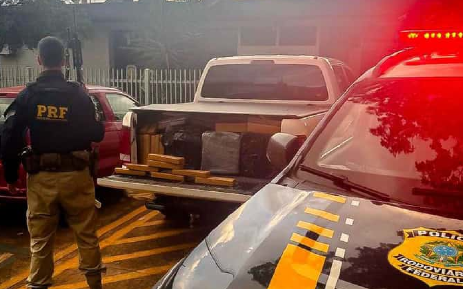 PRF apreende 1,2 tonelada de maconha após perseguição na BR-163 em Dourados

