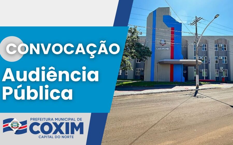Prefeitura de Coxim convida população para audiência pública que vai detalhar metas fiscais e índice