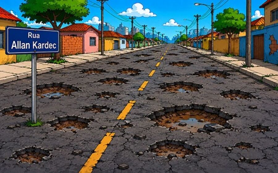 Rua no Jardim Flórida tem buracos e mais buracos
