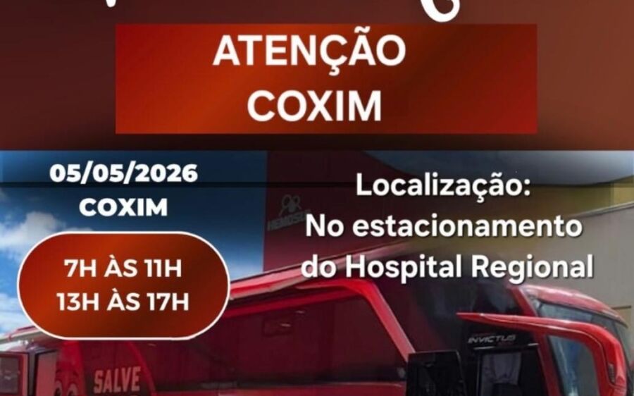 Doe sangue, salve vidas: Hemocentro móvel chega a Coxim e pede solidariedade da população
