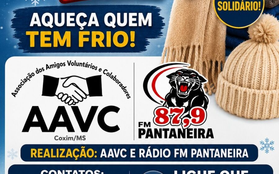 Campanha do Agasalho 2026 arrecada roupas e cobertores para famílias em situação de vulnerabilidade 