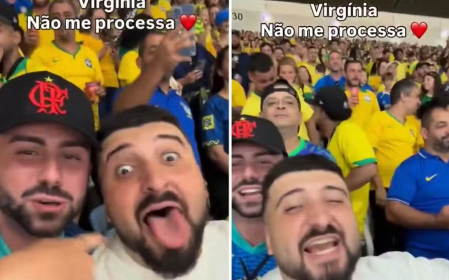 Torcedor que puxou xingamentos pede desculpas a Virginia após polêmica