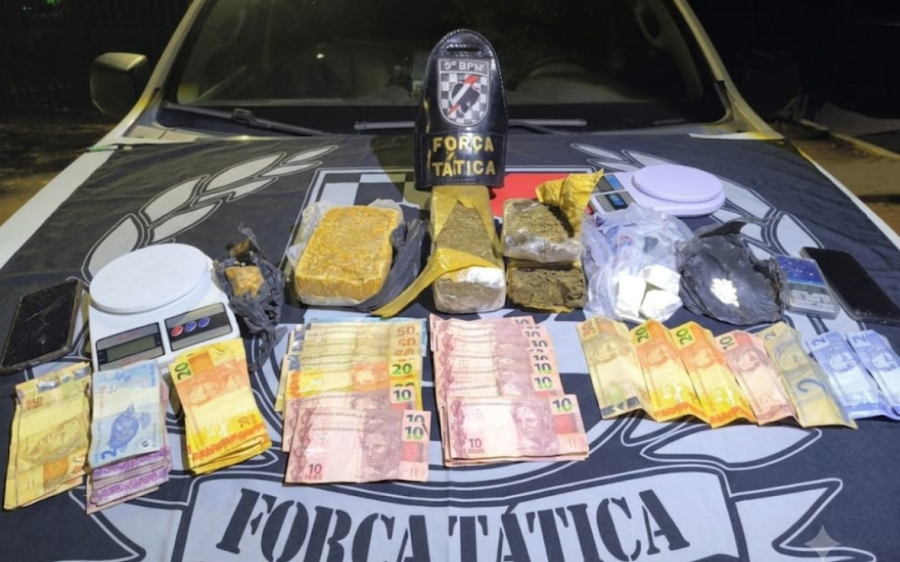 For&ccedil;a T&aacute;tica desarticula ponto de tr&aacute;fico e apreende mais de 2 quilos de drogas em Coxim