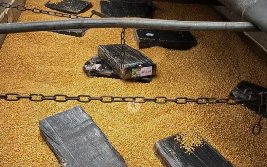 DOF apreende 2,1 toneladas de maconha escondidas em carga de milho na rodovia MS-160
