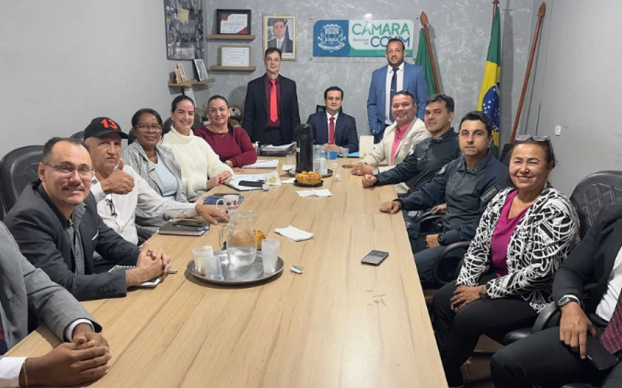 Comandante do 5&ordm; BPM se reúne com vereadores e reforça parceria pela segurança em Coxim
