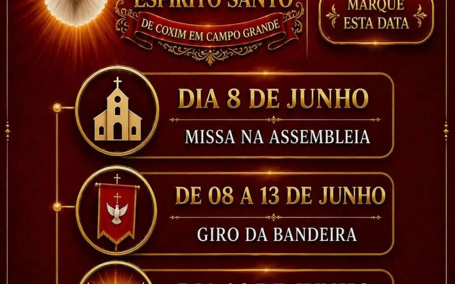 Fé e tradição marcam a 29ª Festa do Divino Espírito Santo de Coxim em Campo Grande