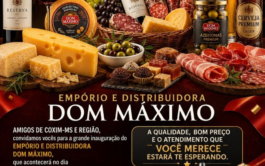 Coxim ganha novo espa&ccedil;o gastron&ocirc;mico com inaugura&ccedil;&atilde;o do Emp&oacute;rio e Distribuidora Dom M&aacute;ximo 