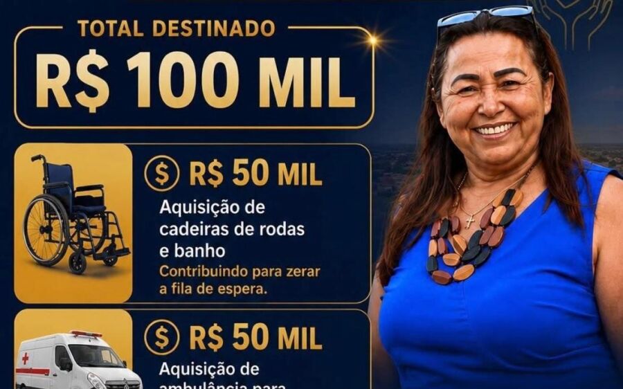 Vereadora L&uacute;cia da AAVC e deputado Junior Mochi garantem R$ 100 mil para sa&uacute;de de Coxim