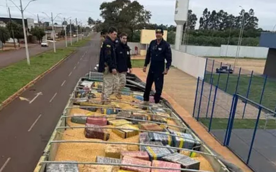 PRF apreende seis toneladas de maconha escondidas em carga de soja durante opera&ccedil;&atilde;o em MS
