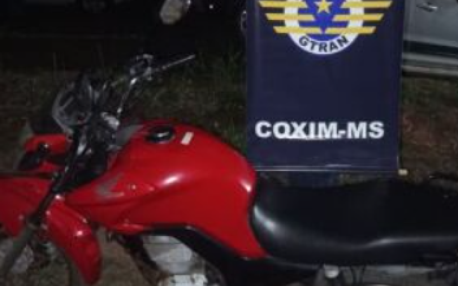 Polícia Militar em Coxim prende autor por receptação e recupera motocicleta furtada