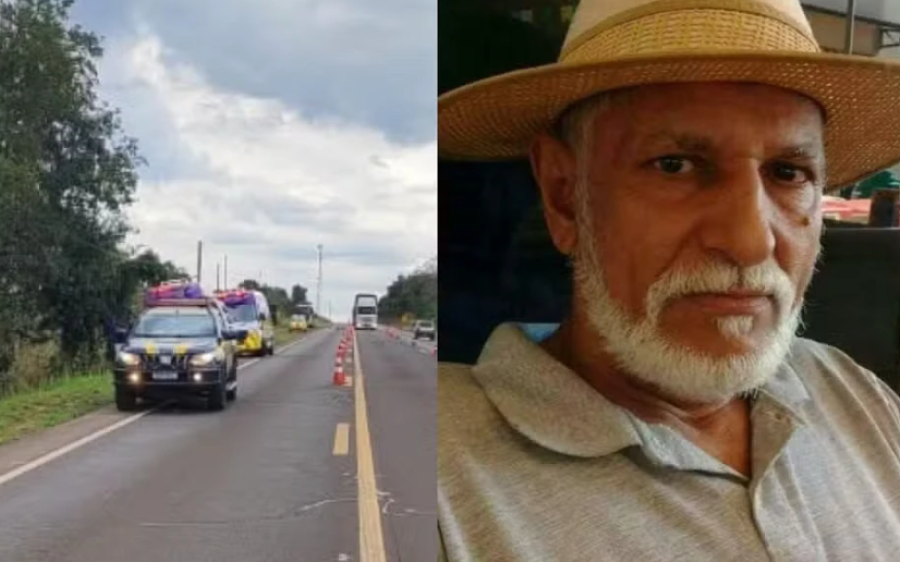 Caminhoneiro morre ap&oacute;s sa&iacute;da de pista e tombamento na BR-163, em Rio Verde de Mato Grosso
