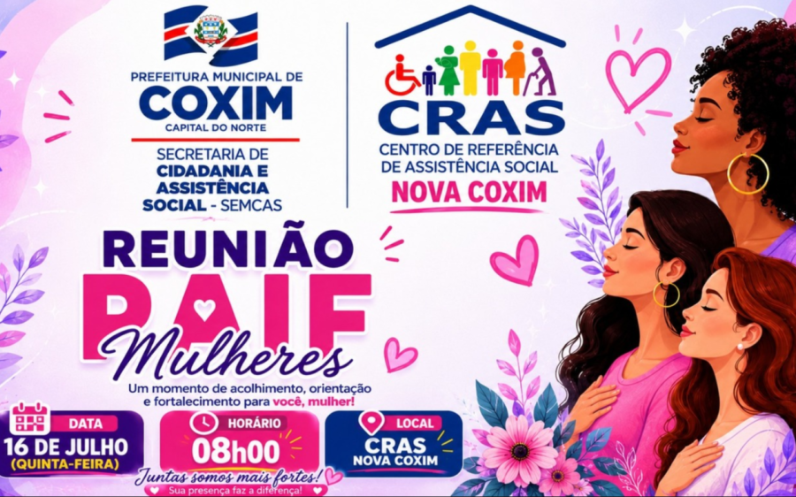 Prefeitura de Coxim promove reunião do PAIF voltada para o fortalecimento e acolhimento de mulheres
