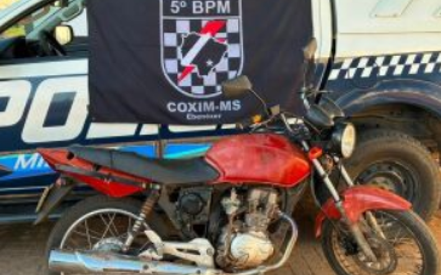 Pol&iacute;cia Militar localiza moto utilizada em tentativa de homic&iacute;dio em Coxim