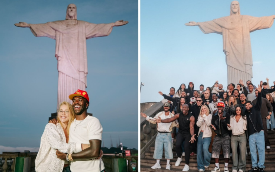 Virginia e Vini Jr. reforçam o amor e posam juntos no Cristo Redentor