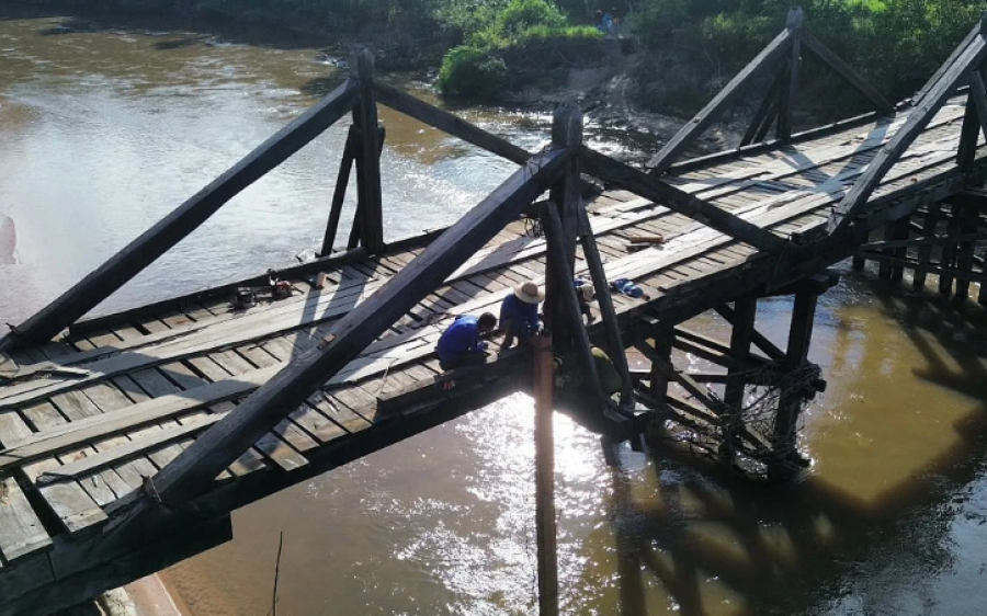 São Gabriel do Oeste e Camapuã iniciam reforma da ponte sobre o Rio Coxim
