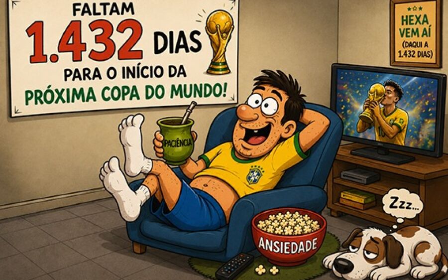 Faltam 1.432 dias para o início da próxima Copa do Mundo
