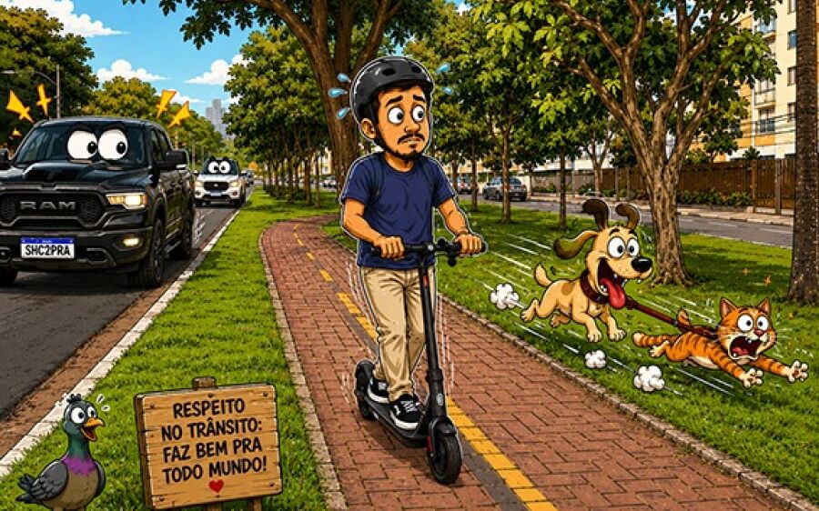 Campo Grande inicia testes para patinetes elétricos compartilhados
