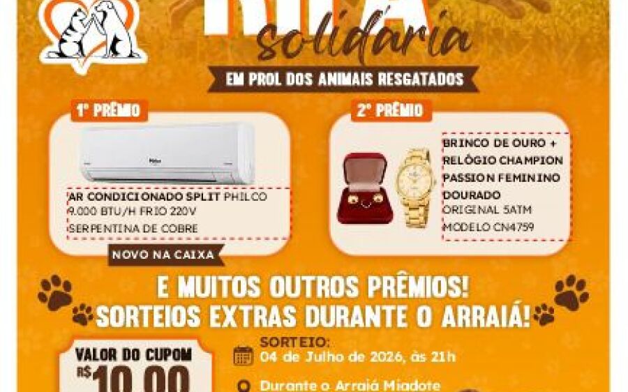 Associa&ccedil;&atilde;o MIAdoTe promove rifa solid&aacute;ria para custear resgate e cuidados de animais em Coxim