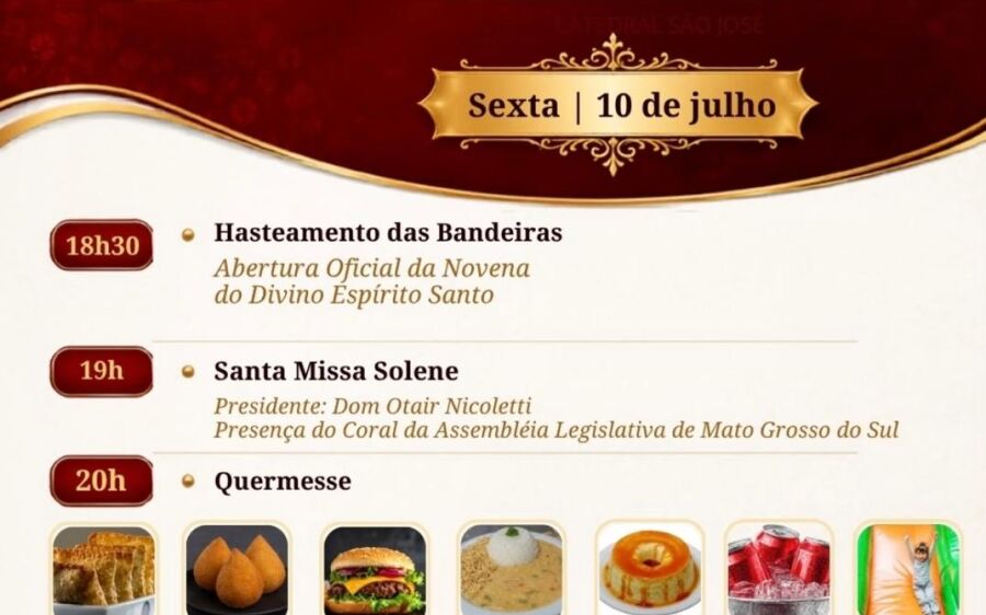 Começa hoje em Coxim a 131ª Festa do Divino Espírito Santo 