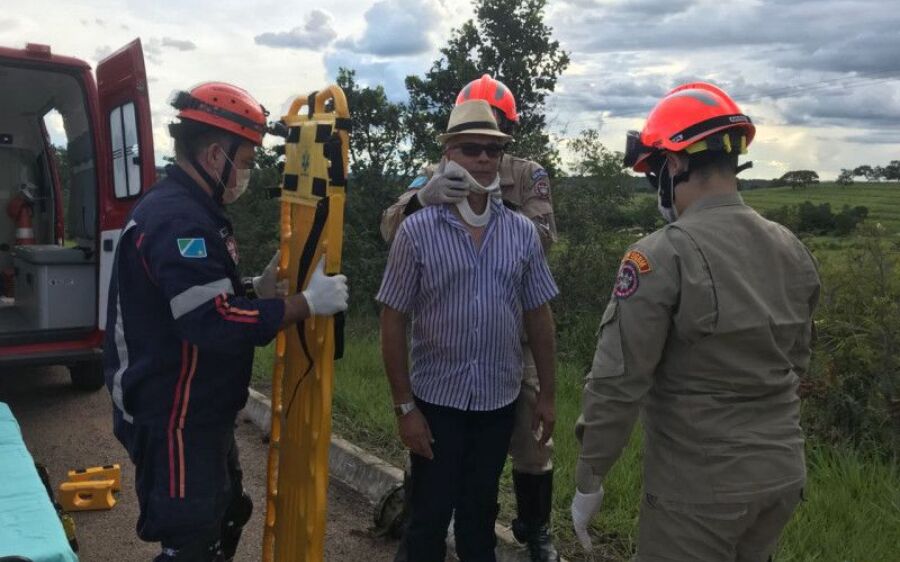 Gerente de Trânsito de Coxim sofre acidente na BR-359
