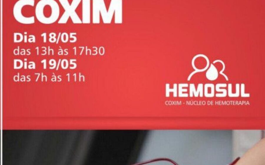 Hemosul realiza campanha para  doação de sangue nesta sexta e sábado