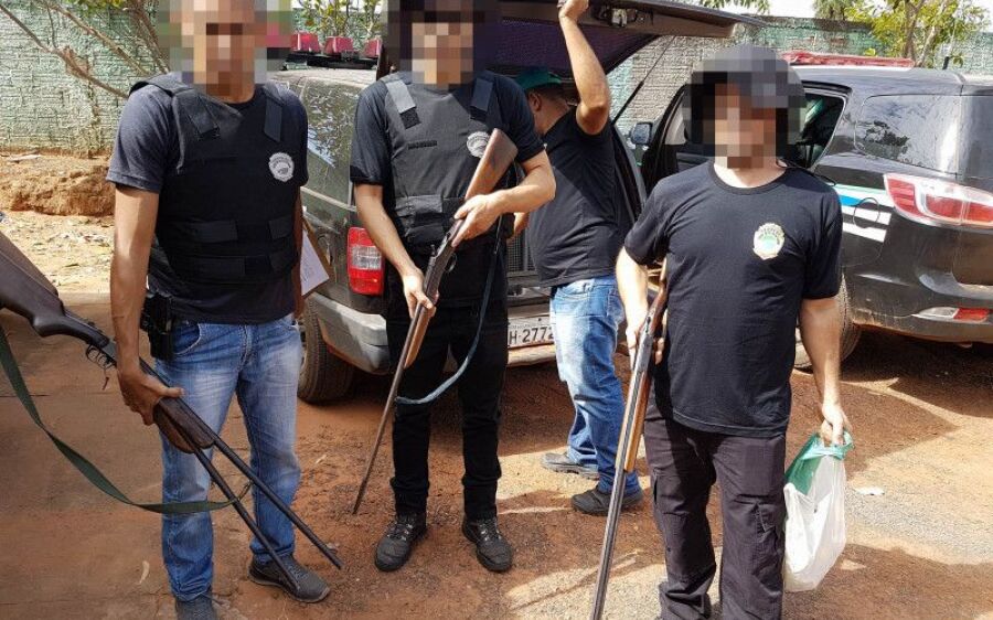 Arsenal de armas furtadas Em São Gabriel do Oeste foi apreendido em Silviolândia