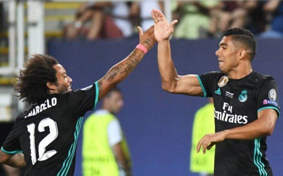 Casemiro e Marcelo chegam a Londres, se apresentam e fecham grupo para a Copa