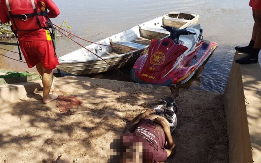 Corpo é encontrado boiando nas águas do rio Taquari, em Coxim