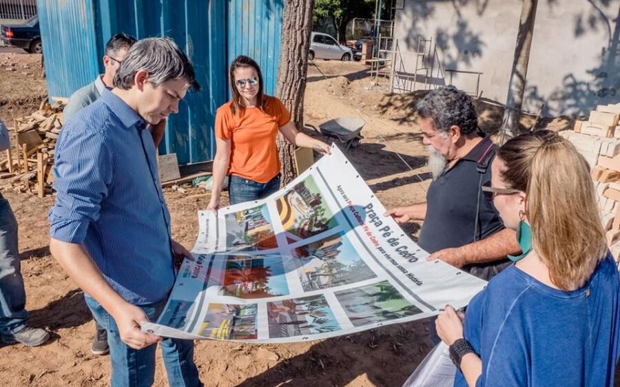 Aluizio São José  acompanhou vistoria técnica das praças do Pé-de-Cedro e Flutuante 