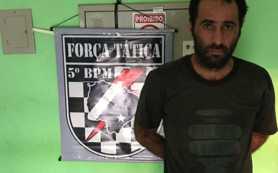 Foragido do sistema prisional foi preso pela Policia Militar no centro de Coxim 