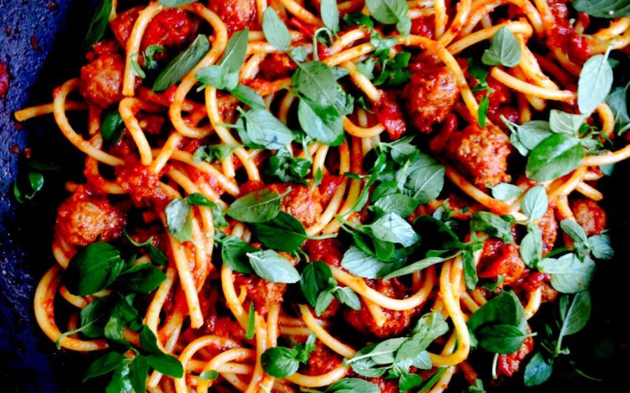 Polpetine com Molho de Tomate