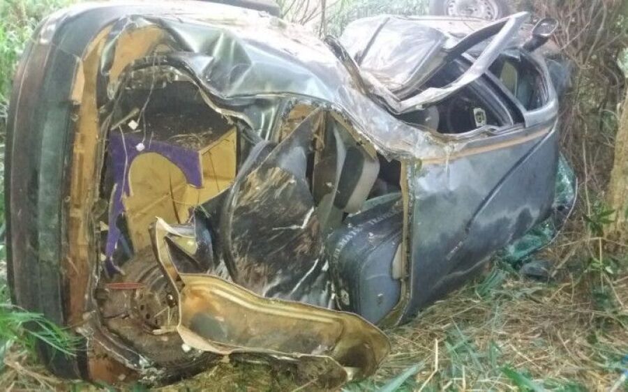 Capotamento na BR-163 deixa três gravemente feridos entre Pedro Gomes e Sonora 