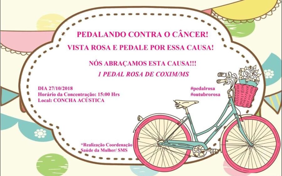 1º Pedal Rosa de Coxim acontece no próximo sábado