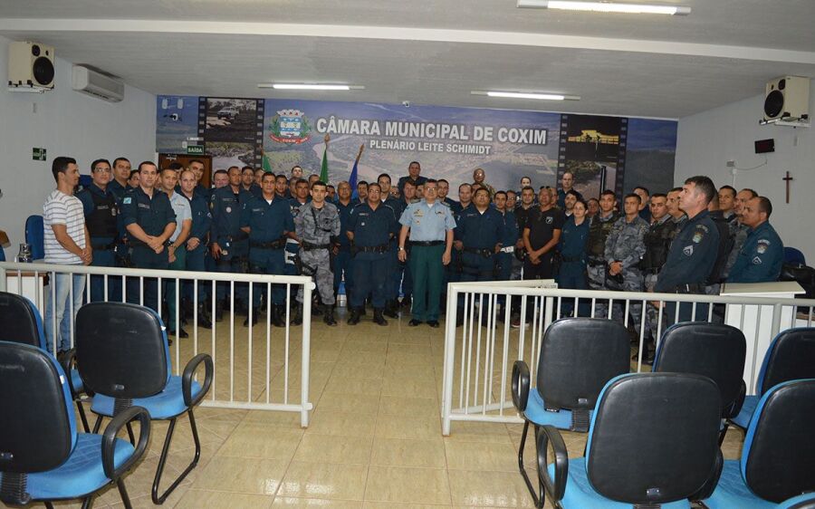Comandante Geral da PMMS se reúne com efetivo de Coxim