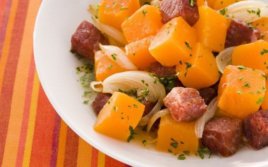 Carne seca com abóbora