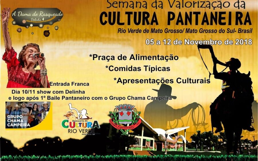 Semana da Valorização da  Cultura pantaneira acontece de 05 a 12 de novembro em Rio Verde