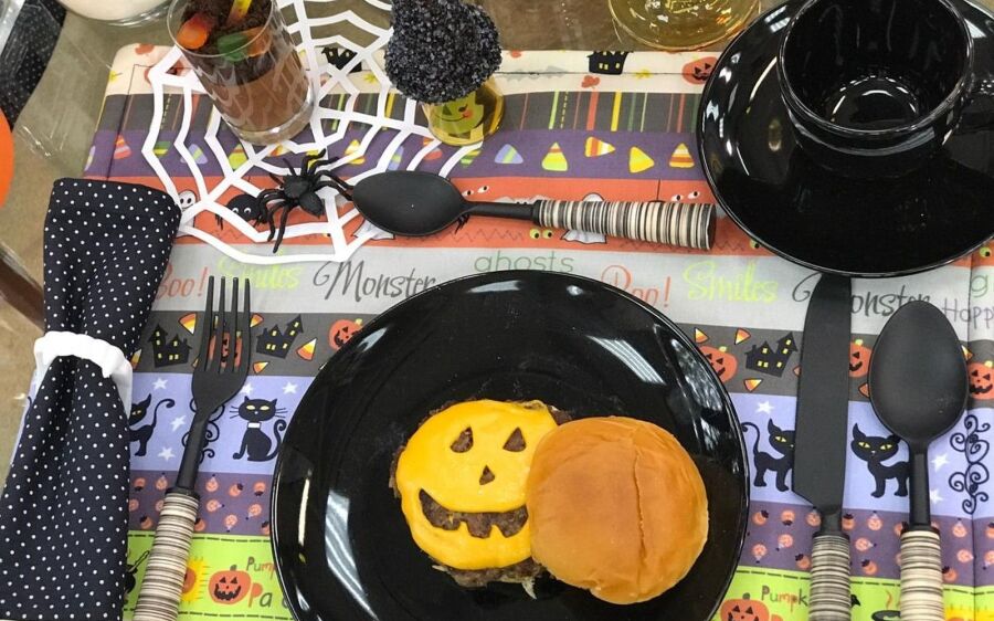 Hambúrguer de Halloween