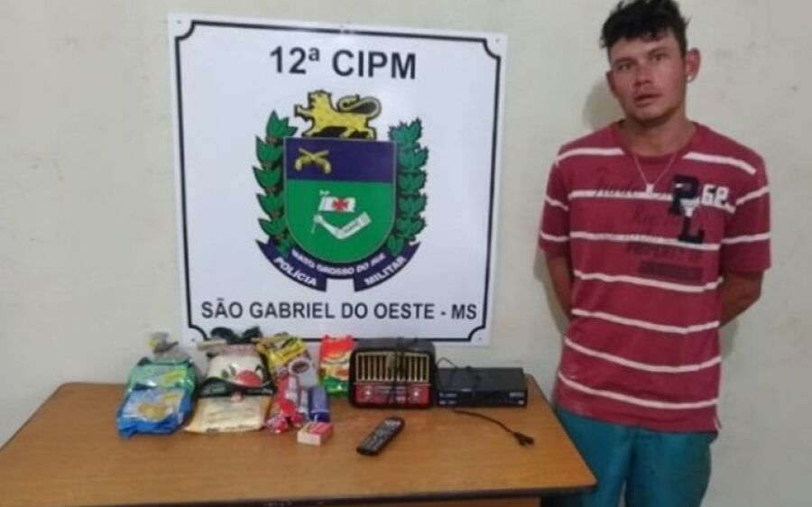 Jovem é preso em flagrante por furto de residência em São Gabriel