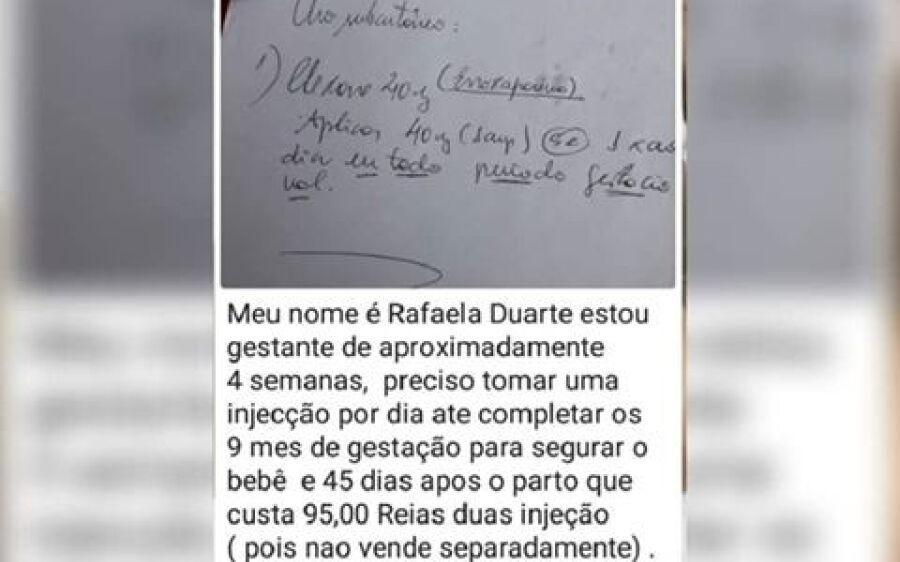 Moradora de Coxim precisa de ajuda para comprar injeções e segurar bebê