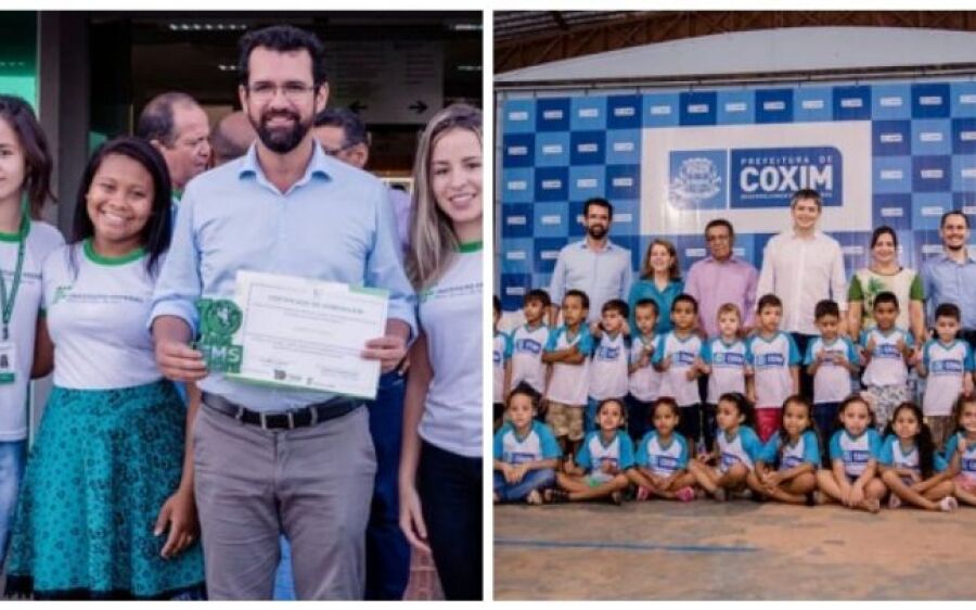 Vladimir foi homenageado IFMS e participou da entrega de kits e uniformes escolares