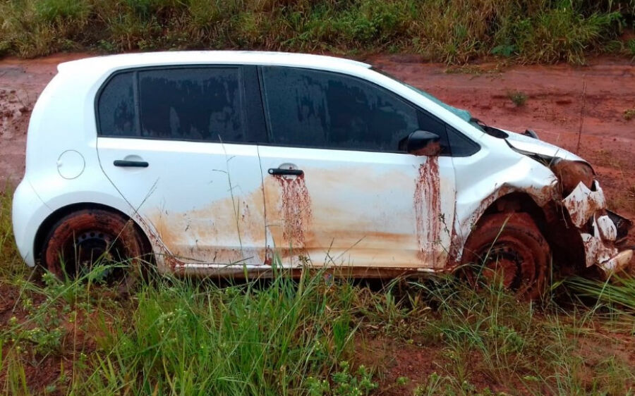 Pai, mãe e filho de 04 anos ficam feridos em acidente na MS-430, em São Gabriel do Oeste