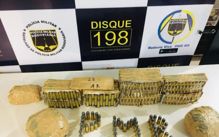 Homem é preso com 3,3 mil munições compradas no Paraguai e seriam levadas para Rio Verde