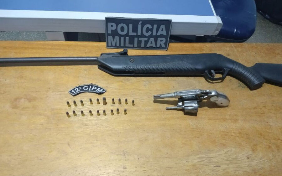 PM realiza blitz na MS-430, apreende duas armas e prende dois em São Gabriel do Oeste