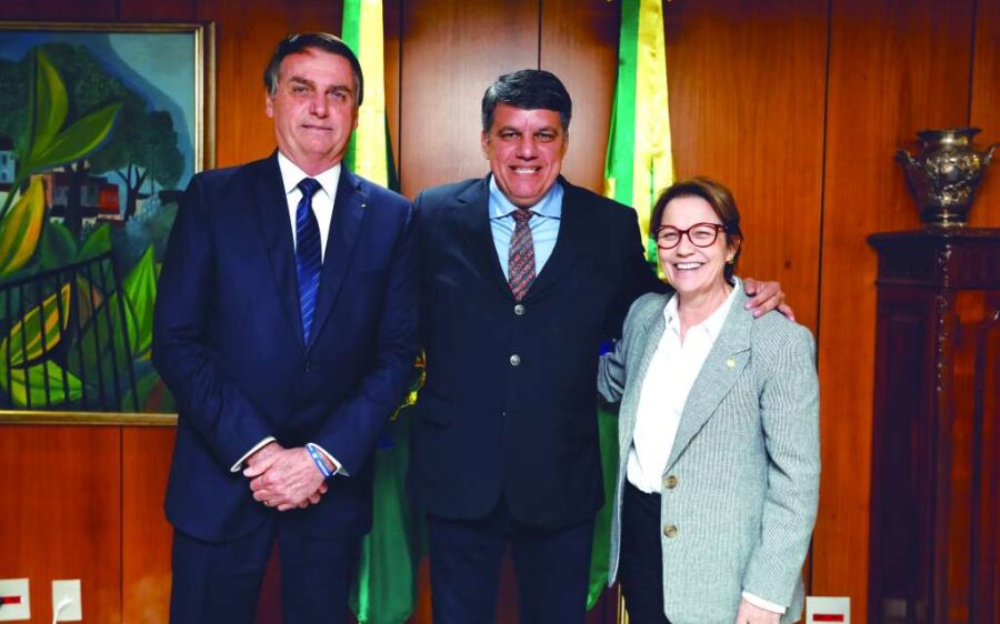 Prefeito de Pedro Gomes foi  recebido pelo Presidente da  República e Tereza Cristina